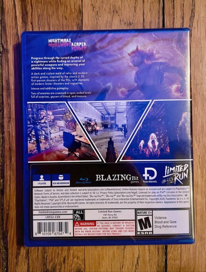 Nightmare Reaper, jeu Playstation 4 Ps4 / Ps5 Limited Run Games LRG #552 - photo numéro 2