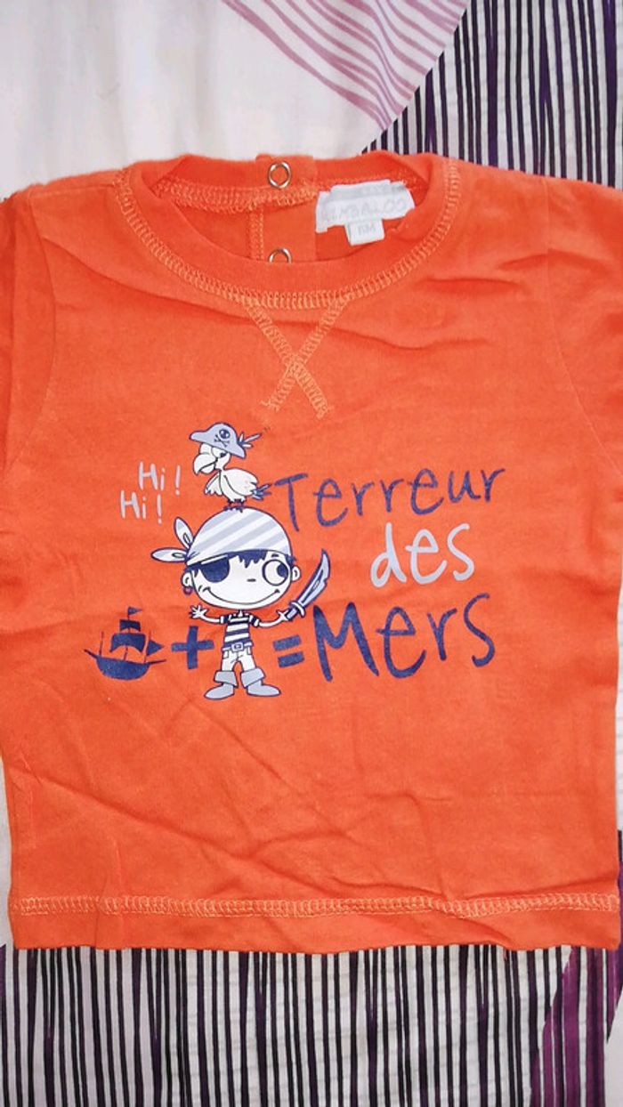 T-shirt ML 6 mois - photo numéro 2