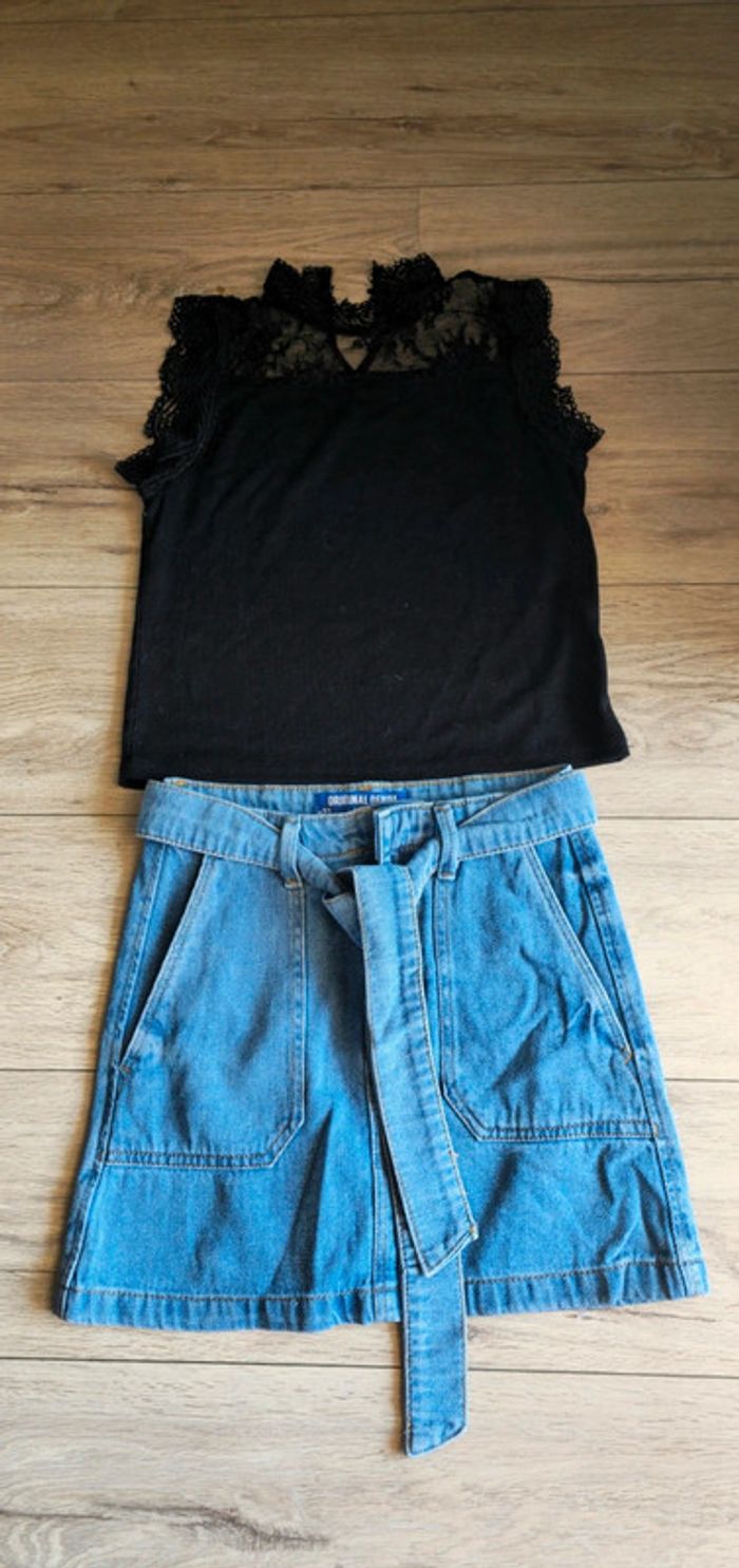 Jupes jeans et haut