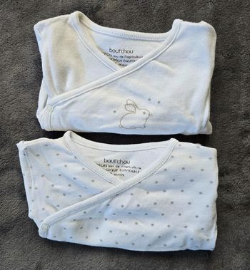 Lot de 2 bodies croisés manches longues 3 mois
