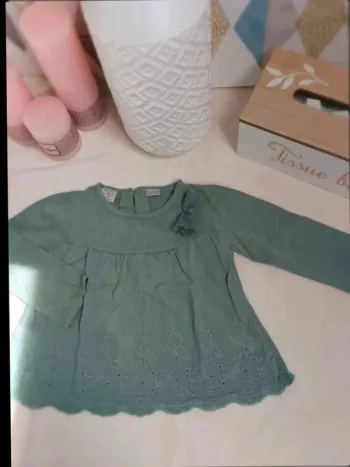 Blouse manches longues en coton Zara fille 18/24 mois 92 cm