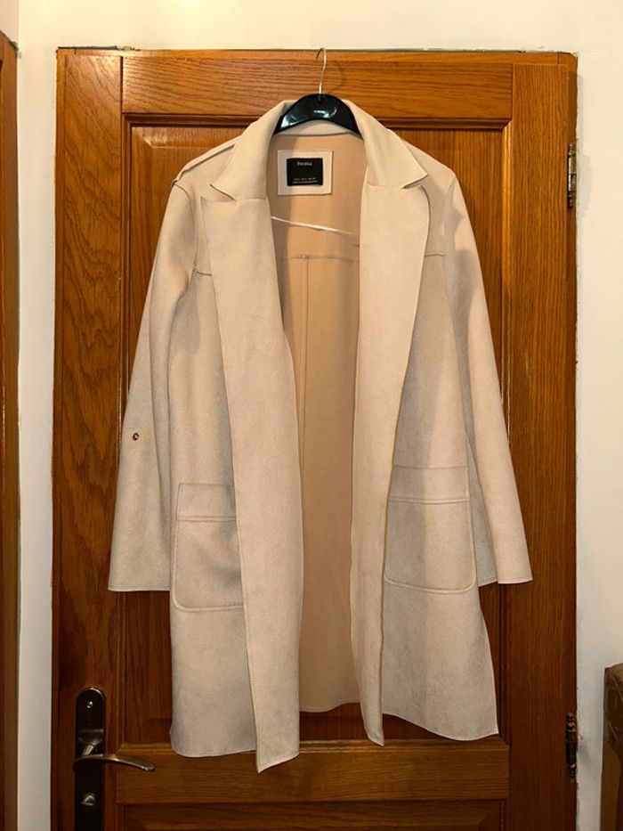 Veste longue en daim