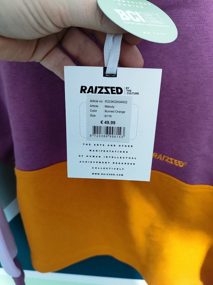 Sweat col zippé RAIZZED NEUF - 6 ans (116cm) - Color-block - photo numéro 2