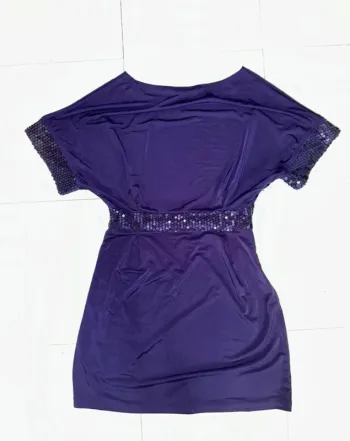 Tee shirt long/tunique Violette brillante TS neuve