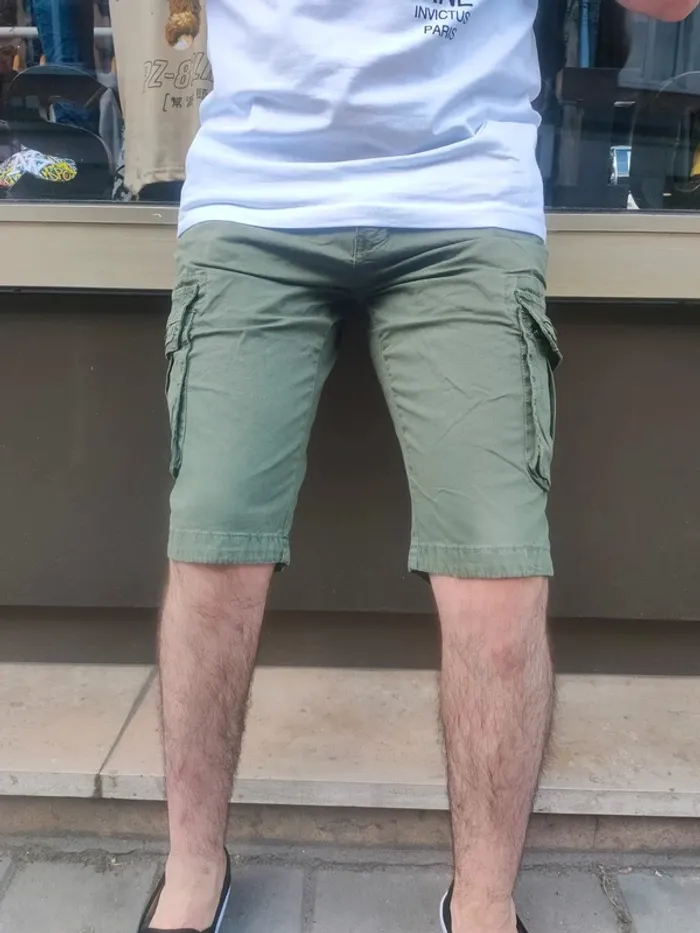 Short cargo avec poches homme kaki 38US - photo numéro 5
