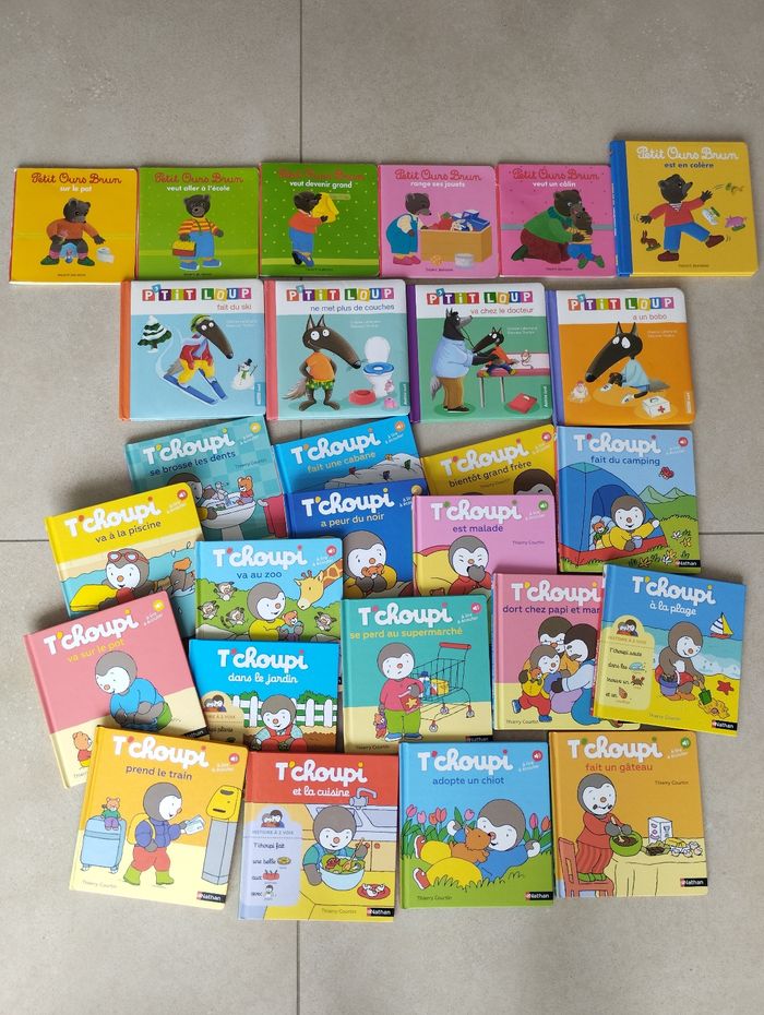 Lot livres T'choupi et ptit loup - photo numéro 2