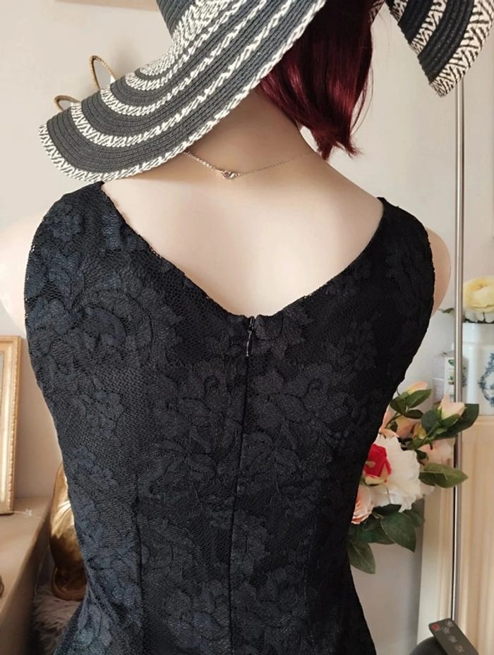 🖤Robe Dentelle Résille Fleurie T32/34 Caroll🖤 - photo numéro 8