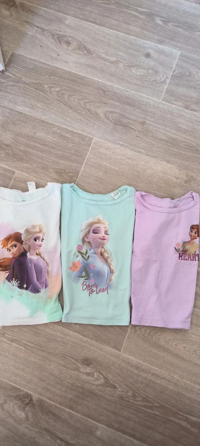 3 T-shirts reine des neiges parfait état - photo numéro 8
