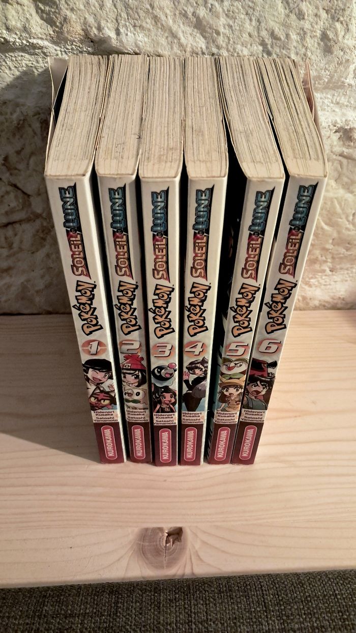Lot mangas Pokémon Soleil & Lune – Tomes 1 à 6 – Très bon état - photo numéro 2