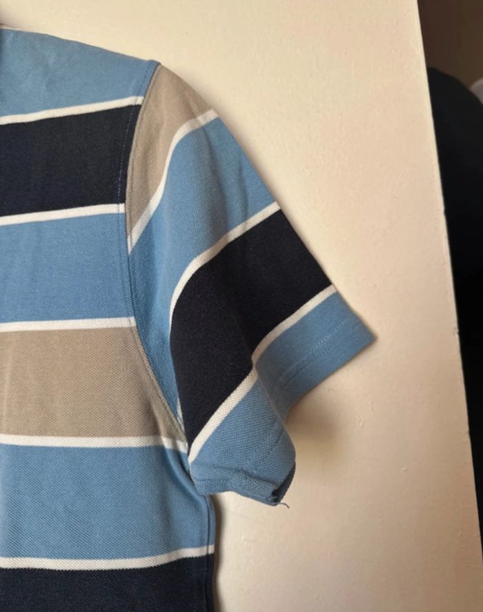 Polo. Homme. À manches courtes. Bleu, gris et noir. Canda. - photo numéro 3