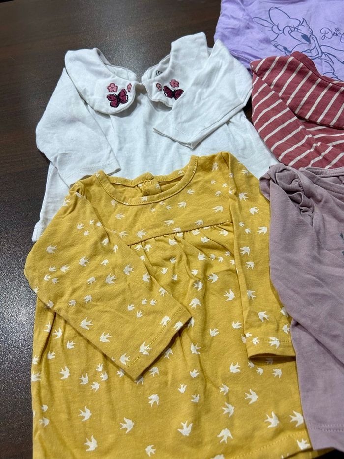 Lot de 5 t-shirt manches longues bébé fille - photo numéro 3