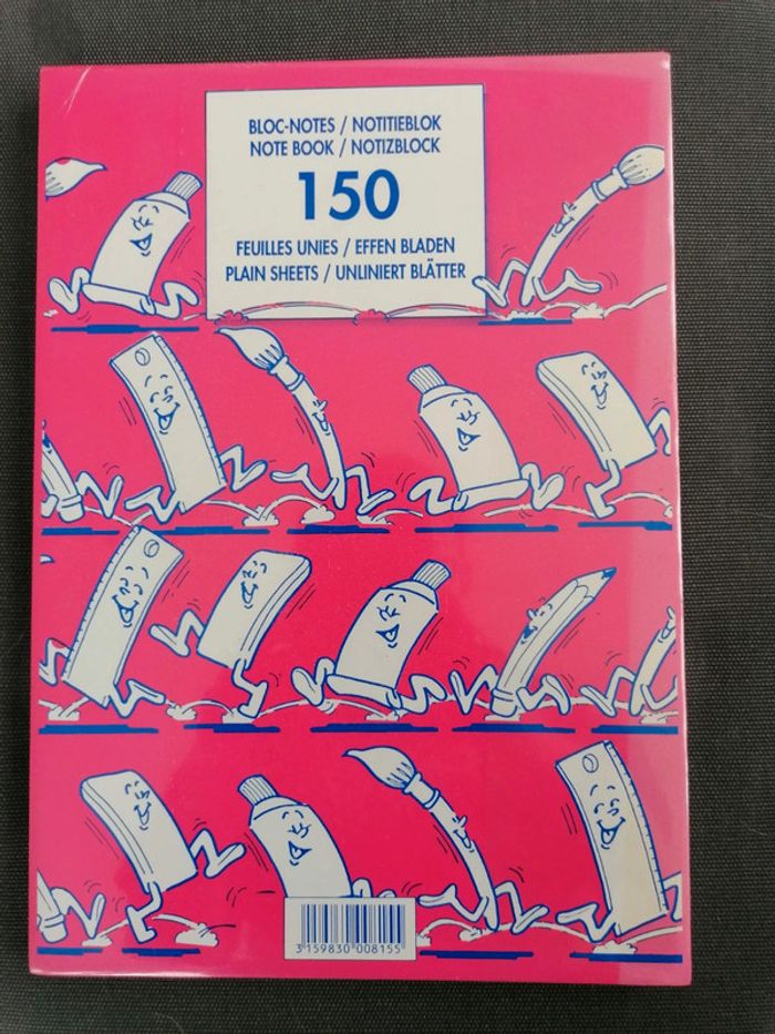 Bloc notes 150 feuilles unies neuf