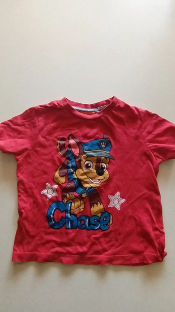 T-shirt  rouge pat patrouille 2 3 ans