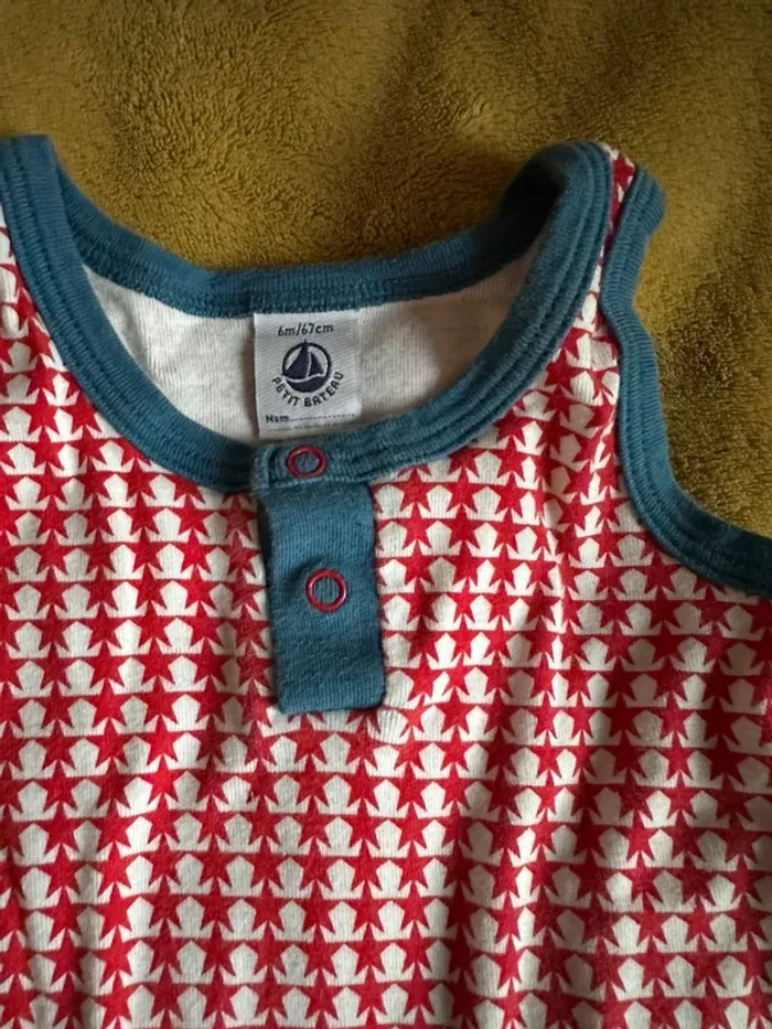 Lot de 4 combinaison short petit bateau 6 mois - photo numéro 9