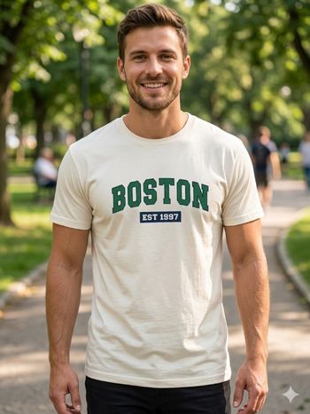 Superbe t-shirt impression Boston 