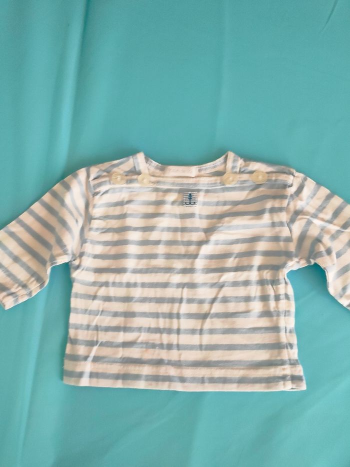 T-shirt manches longues marinière