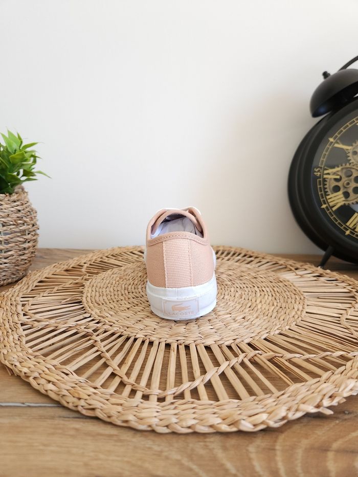 Baskets en toile Canvas Rose pâle Lacoste Pointure 32 - photo numéro 5