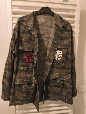 Veste Vintage Anarchiste,H/F Neuf Ma Fille La Porté Quelques Fois(Hyper Soigneuse)Porté Quelques Fois⤵️