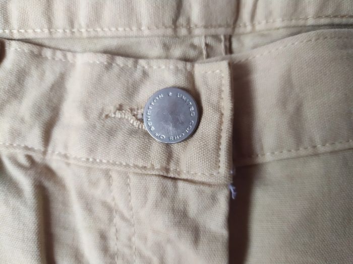Pantalon beige evasë Benetton 46 neuf - photo numéro 4