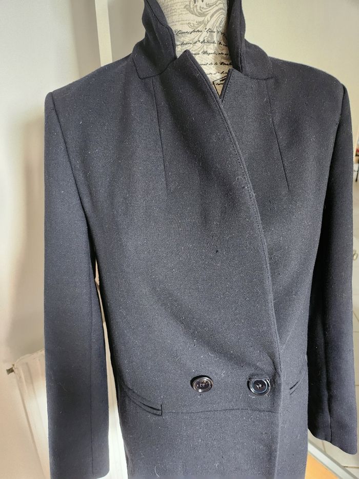 Sublime Manteau Caban noir de marque Kookai et de taille 36 - photo numéro 2