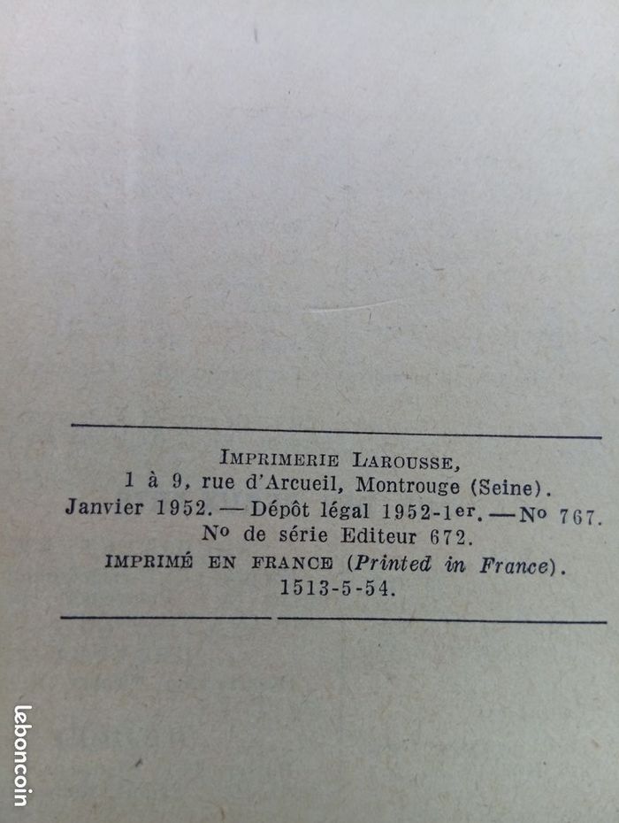 Dictionnaire Larousse 1952 - photo numéro 4