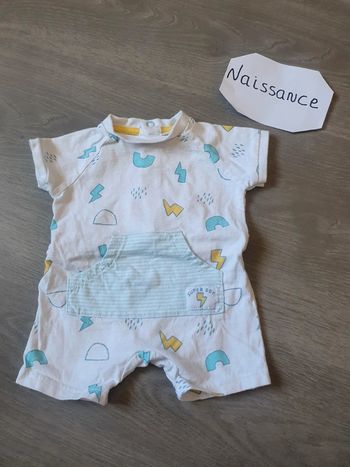 Combinaison été barboteuse naissance garçon
