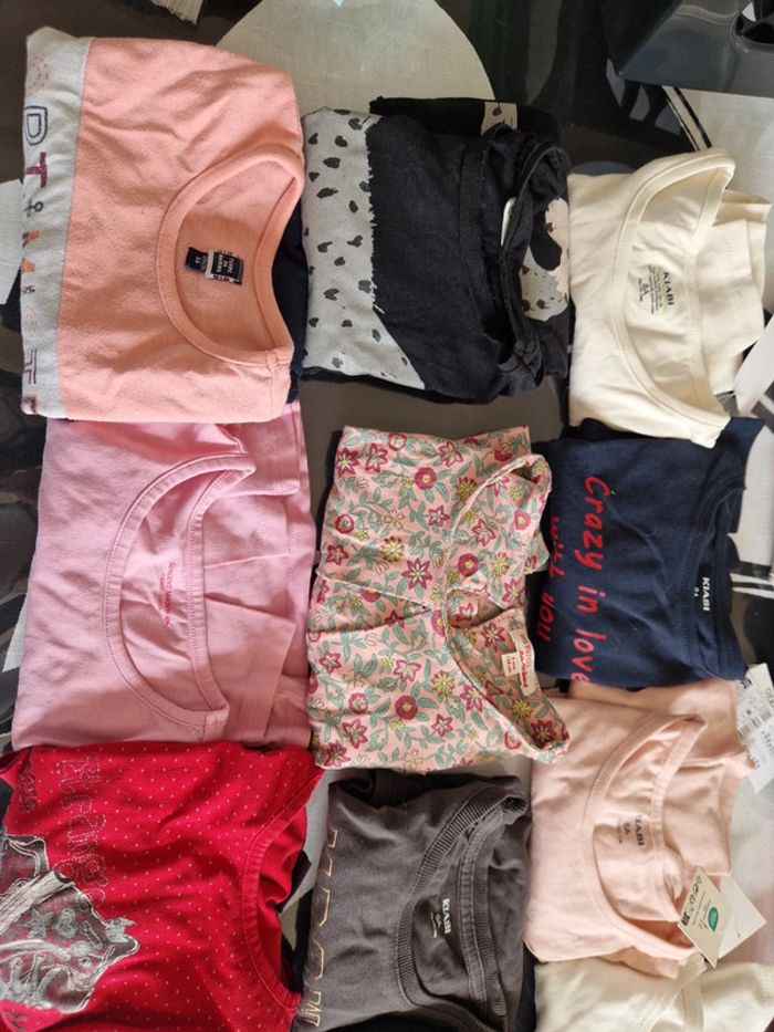 Lot 15 tee shirt 8 ans fille - photo numéro 4