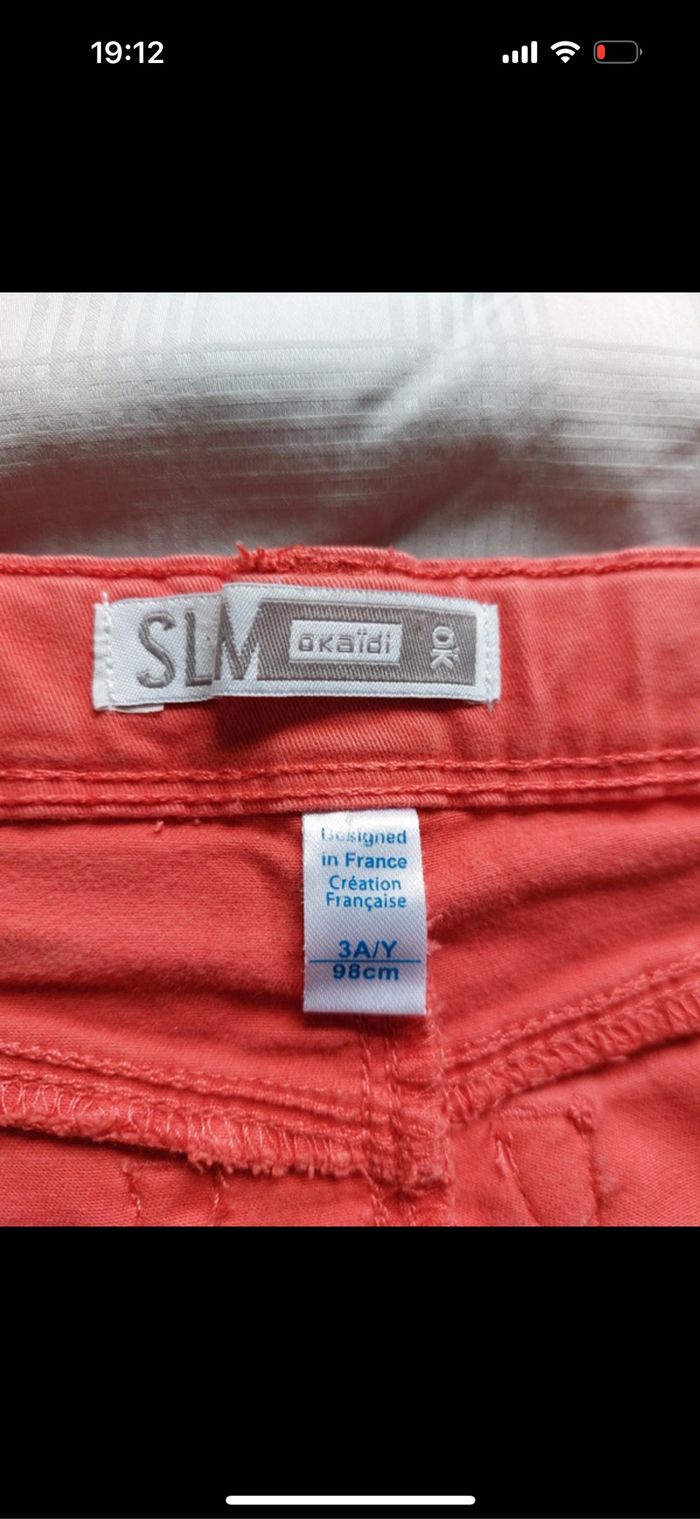 Pantalon slim fille Okaidi taille 3 ans - photo numéro 3