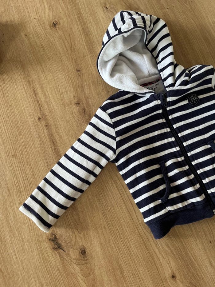 Veste polaire marinière elle est où la mer ? - photo numéro 3