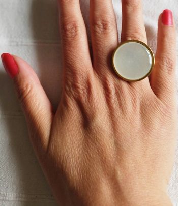 bague ajustable en acier inoxydable doré