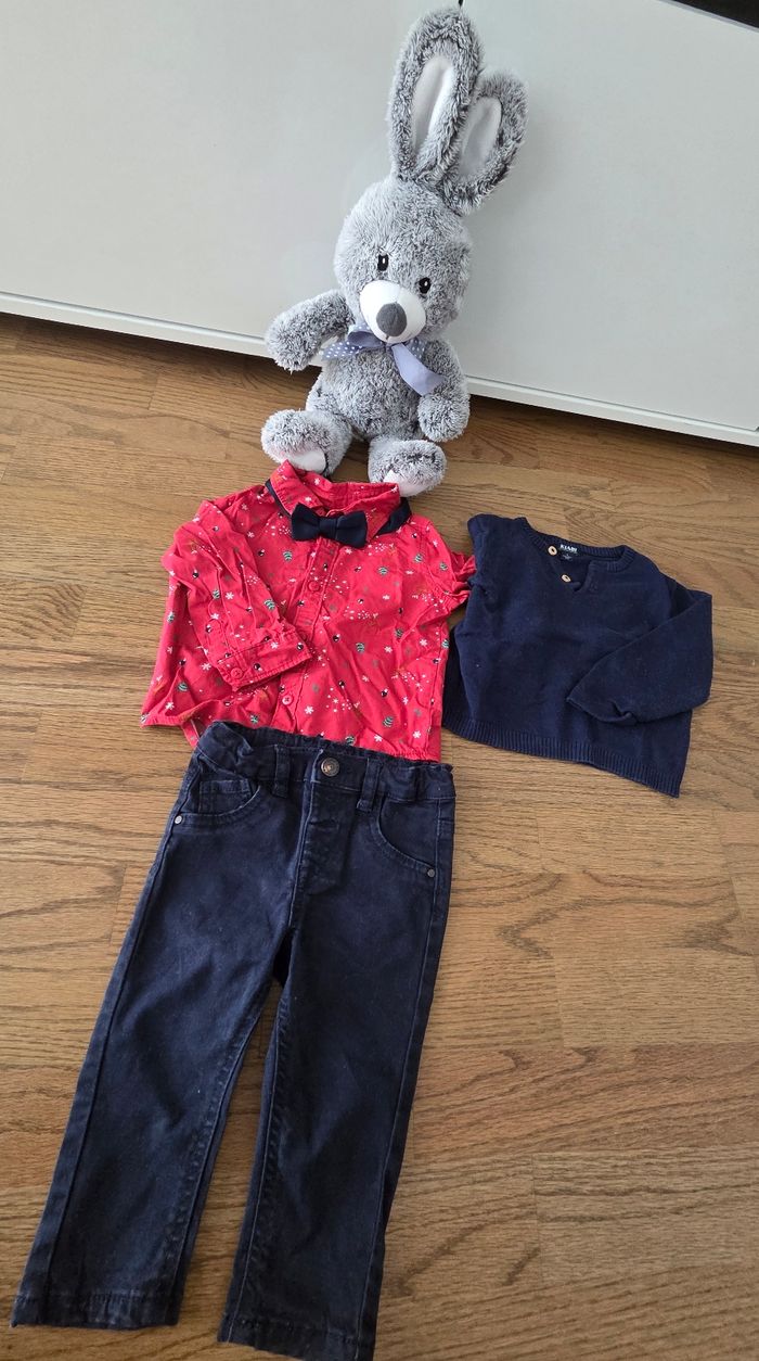 Ensemble garçon complet noël 9 mois dont kiabi - photo numéro 2
