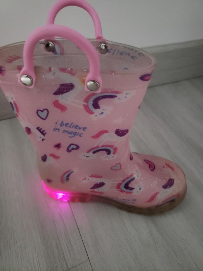 Bottes de pluie licorne lumineuse taille 26 - photo numéro 16