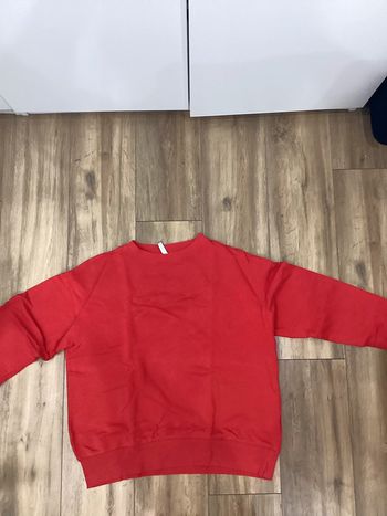 Pull coton rouge