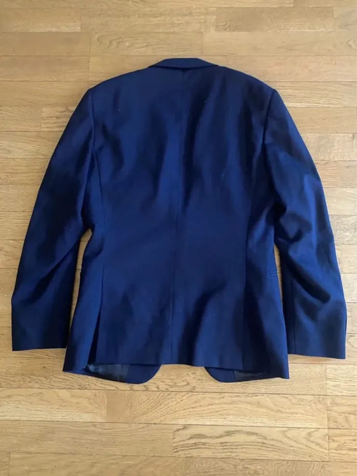 Blazer veste de costume en laine bleu marine Reiss 38 inches / taille 48 - photo numéro 11