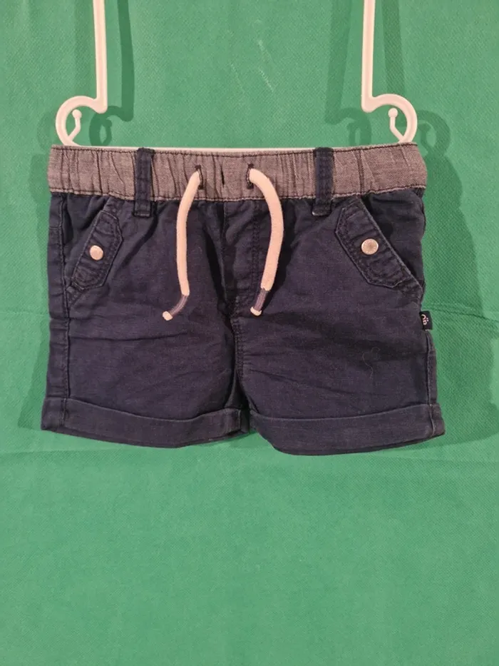Short 12 mois (74 cm) bleu marine Obaïbi