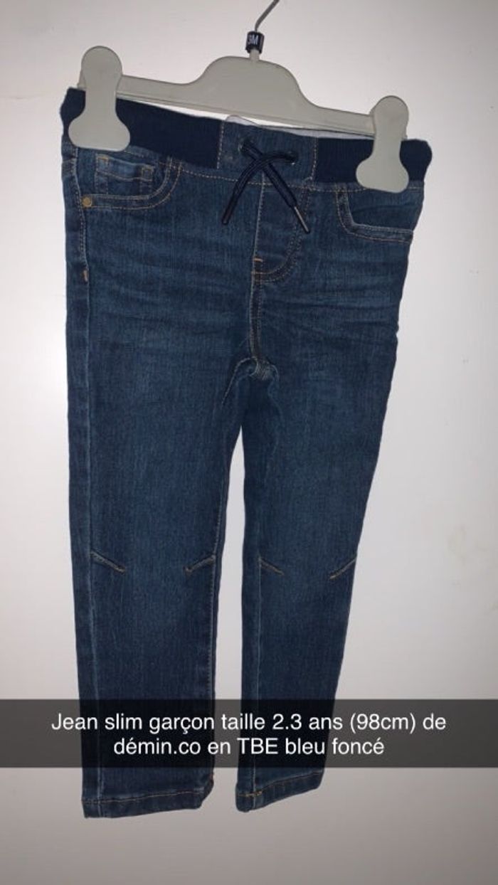 Jean slim garçon taille 98cm