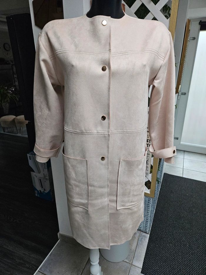 Zara veste longue beige ample taille S