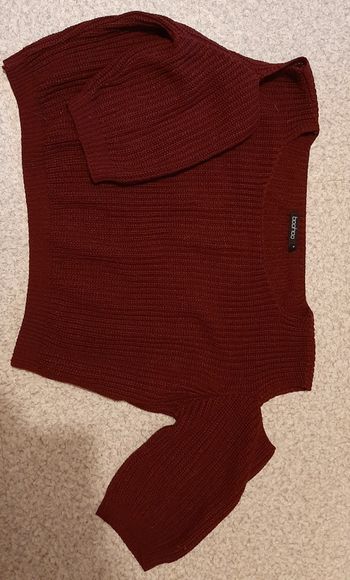 Pull croc top bordeau