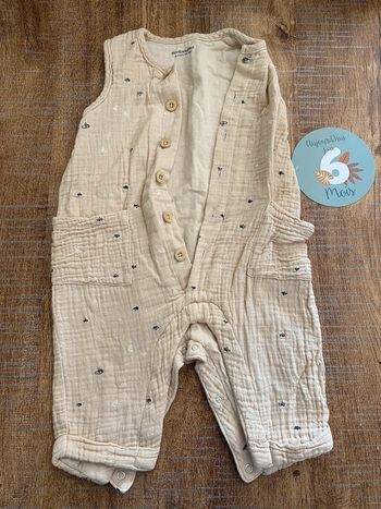 Combinaison en gaze de coton Vertbaudet taille 6 mois