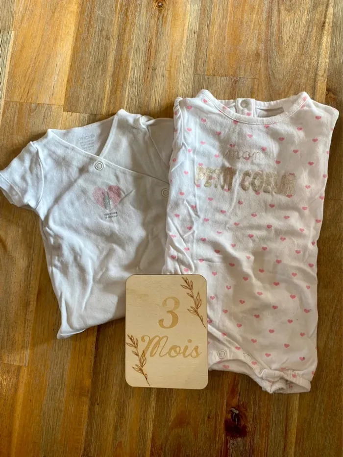 Lot de 2 bodys manche courte