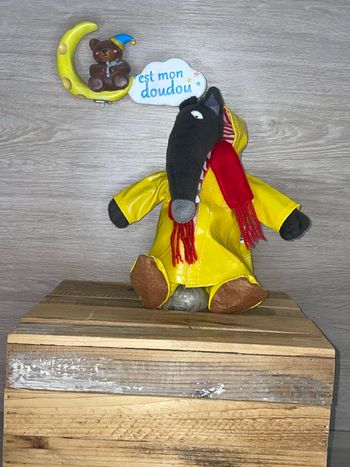POP01 doudou loup 🐺 auzou habillé