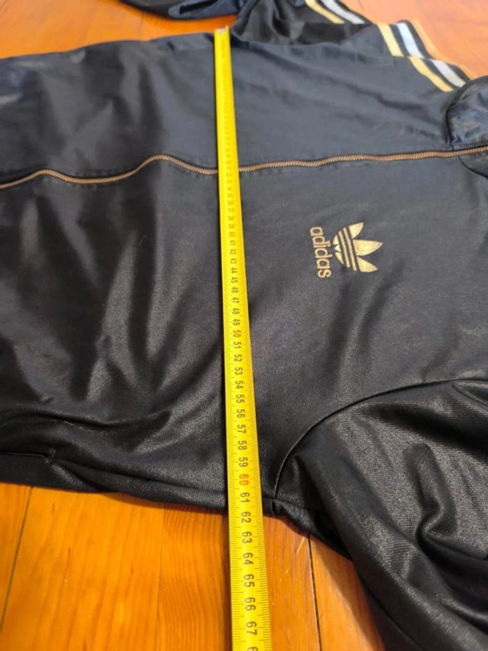 Veste Adidas - Chile 62 - Logo brodé - Noir, doré, abricot - Taille L - photo numéro 9