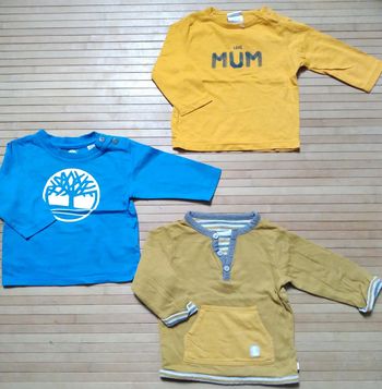 Timberland orchestra Kiabi lot 3 hauts manches longues