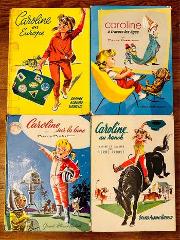 Lot de 4 albums rares anciens grands livres Hachette bd Caroline Pierre Probst