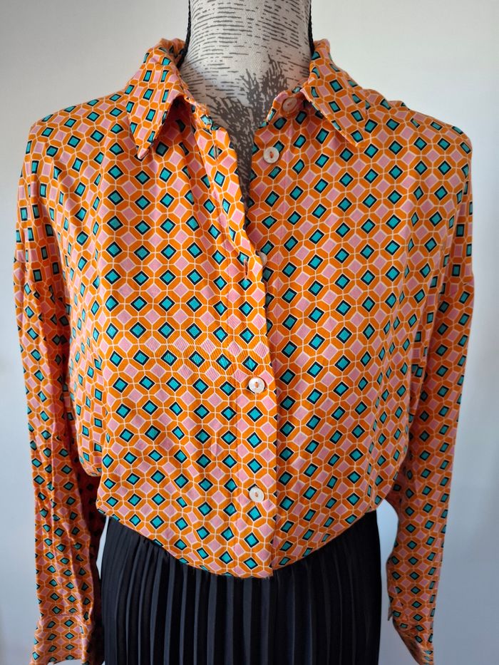 Chemise, chemisier orange Zara - photo numéro 8