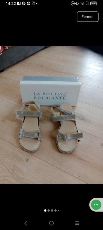 Sandales confort femme 37 champagne c78