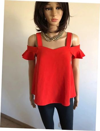 Blouse orange avec épaules dénudées Morgan taille 34 jamais portée