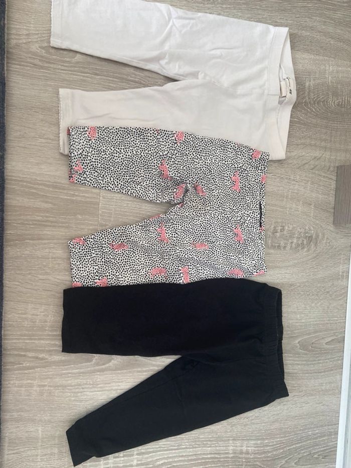 Lot 3 legging court corsaire taille 3 ans basic pour été mi saison