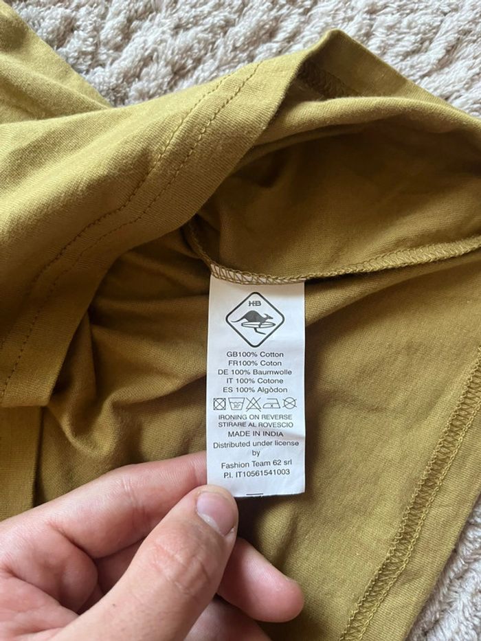 Tee-shirt imprimé Hot Buttered. M. Kaki.  Excellent état - photo numéro 7