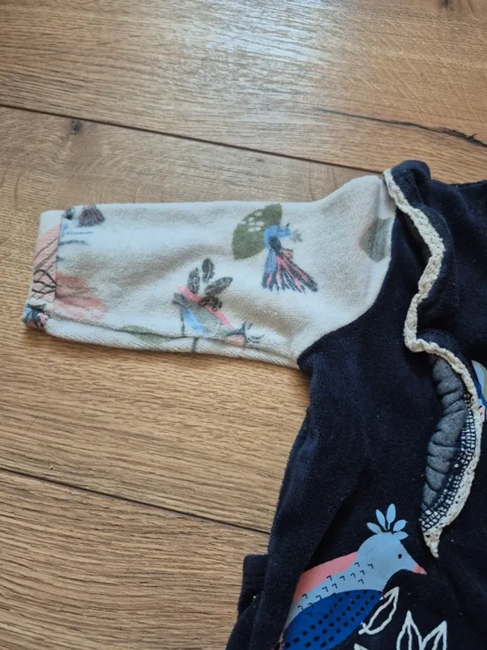 Pyjama velours Petit Bégin “Oiseau”  6 mois 🐦💖 - photo numéro 5